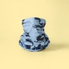 Blue and black camouflage knitted warm neck scarf for both men and women, suitable for outdoor sports and windproof neck protection details Picture